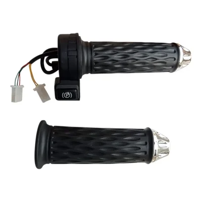 E-Trendo 24-72V 15x6.5cm Waterproof Chrome Push Button Throttle Set for E-Scooter Throttle-Push-Button