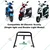 E-Trendo 32x38x17cm Iron Black Back Rest for All E-Scooty Single Double Light Backrest