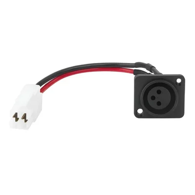 E-Trendo 3-Pin Round XLR Female Charging Socket Metal Body Waterproof Wire Electric Scooter E-Bike Port XLR Female Charging Socket