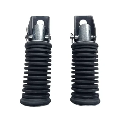 E-Trendo Round Rear Footrest Left Right Pair Black for E-Scooter Scooty Round-Footrest-Black-Pair
