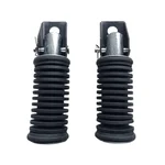 E-Trendo Round Rear Footrest Left Right Pair Black for E-Scooter Scooty Round-Footrest-Black-Pair