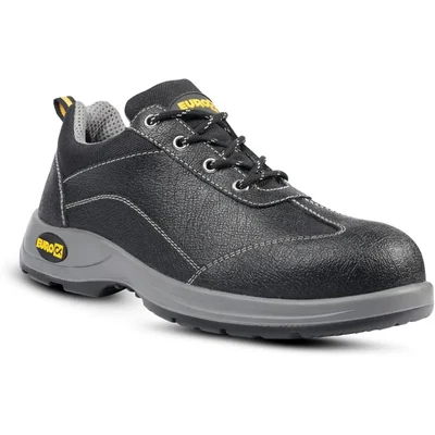 EUROCK Steel Toe Leather Safety Shoe (Black)(Size-6)