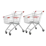 Bigapple Pack Of 2 European Style Heavy Weight King Shopping Trolley, 125L Capacity | BA-ES125
