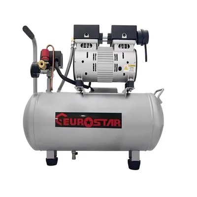 Eurostar 25L Sound Less Oil Free Air Compressor With 0.75 HP Motor, 116 psi Max. Pressure and 137 LPM