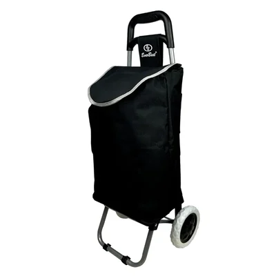 Everbest 38 Liters Shopping Trolley Bag with 2 Wheels (Black)