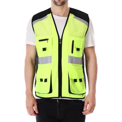 EVION 24258 Green & Black Reflective Safety Jacket(Size-3XL)