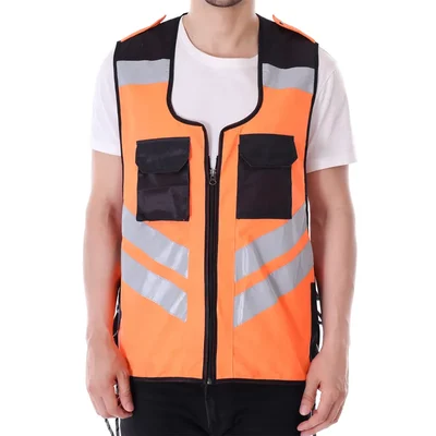 EVION 34155 Biker's Reflective Safety Jacket (Orange)(Size-M)