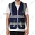EVION ES-024 Navy Blue Reflective Safety Jacket(Size-S)