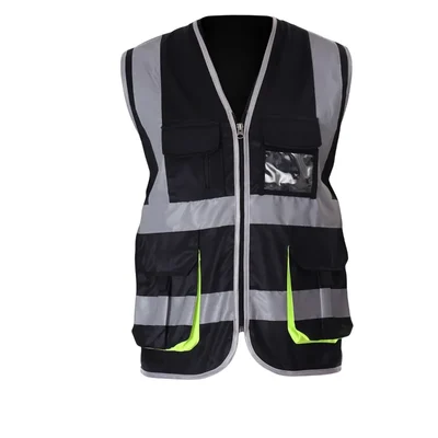 EVION ES-024 Black Reflective Safety Jacket