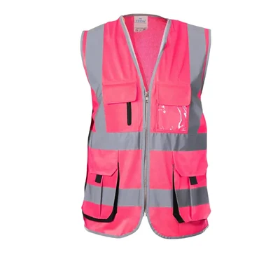 EVION ES-024 Pink Reflective Safety Jacket(Size-S)
