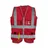 EVION ES-024 Red Reflective Safety Jacket(Size-M)