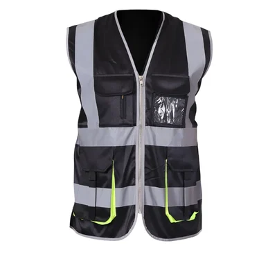 EVION ES-024 Black Reflective Safety Jacket(Size-S)