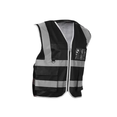 EVION ES-032B Black Reflective Safety Jacket(Size-3XL)