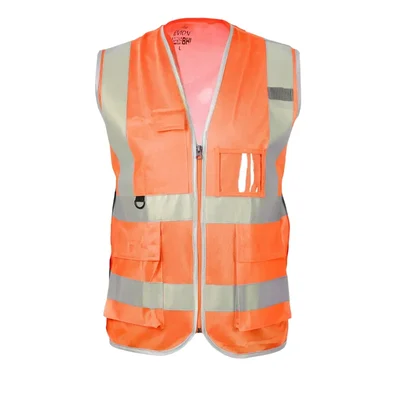 EVION ES-032B Orange Reflective Safety Jacket(Size-S)