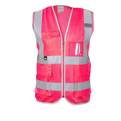 EVION ES-032B Pink Reflective Safety Jacket(Size-S)