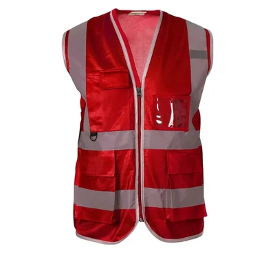 EVION ES-032B Red Reflective Safety Jacket(Size-S)