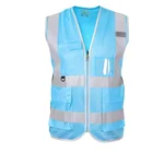 EVION ES-032B Sky Blue Reflective Safety Jacket