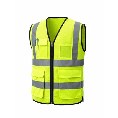 EVION ES-032C Polyester Green Reflective Safety Jacket(Size-S)