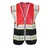 EVION ES - 032 FP Red & Black Fabric Reflective Safety Jacket(Size-S)