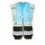 EVION ES - 032 FP Sky Blue & Black Fabric Reflective Safety Jacket(Size-S)