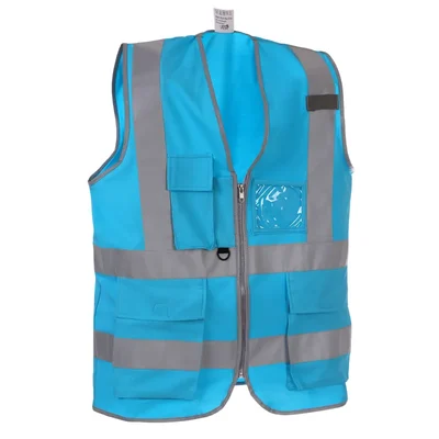 EVION ES-032 High Visibility Sky Blue Reflective Vest(Size-S)