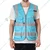 EVION ES-032 High Visibility Sky Blue Reflective Vest(Size-S)