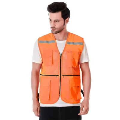 EVION ES-036 Orange Reflective Safety Jacket(Size-S)