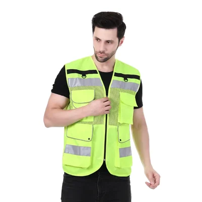 EVION ES-038 A Green Reflective Safety Jacket(Size-L)