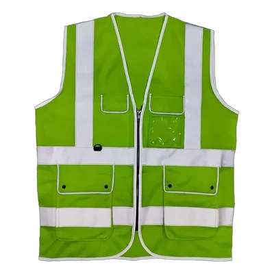 EVION ES-038 Green Reflective Safety Jacket, 3 M Micro Prismatic Tape(Size-L)