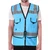 EVION ES-072 Sky Blue Reflective Safety Jacket(Size-S)