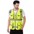 EVION ES-075 Multi Pocket Polyester Green Reflective Safety Jacket WIth 2 Side Walkie Talkie Holder(Size-S)