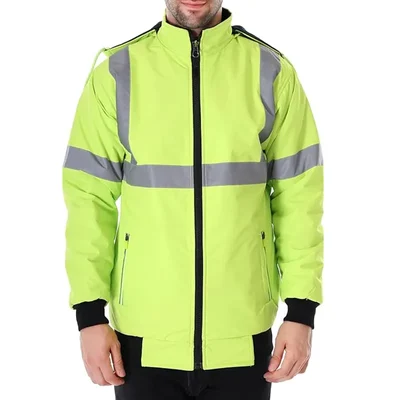 EVION ES-1105 WJ Reversable Woollen Reflective Safety Jacket (Green)