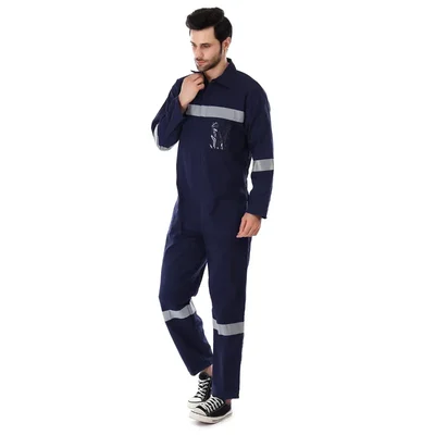 EVION ES-COVERALL Navy Blue Boiler Suit(Size-M)
