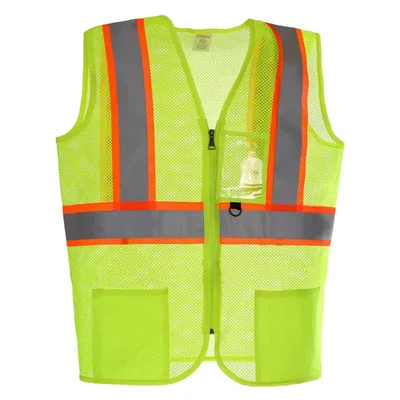 Evion GM-OP7-GN Polyester Green Reflective Safety Jacket(Size-S)