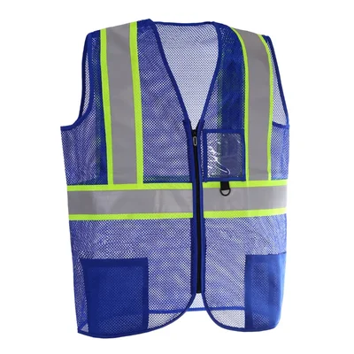 Evion GM-OP7-RB Polyester Royal Blue Reflective Safety Jacket(Size-S)