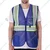 Evion GM-OP7-RB Polyester Royal Blue Reflective Safety Jacket(Size-S)