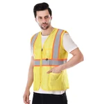 Evion GM-OP7-YL Polyester Yellow Reflective Safety Jacket