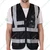 EVION ES-030 Black Reflective Safety Jacket(Size-M)