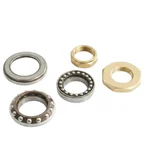 Premium Quality EV Steering Conset Industrial Thrust Ball Bearings and Brass Locknuts Set, Model(Pack of 2)