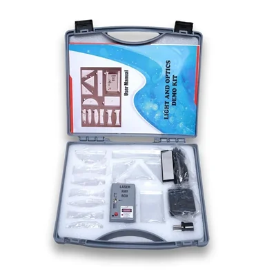 SBT Instruments Light & Optics Class Demo Kit (12 Acrylic Lenses, Ray Box with 5, 3 & 1 Light Beam Configuration, Sheets)