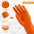 Extra Weld PS-103 Premium Orange Rubber Cleaning Gloves for Dish Washing, Gardening & Cleaning(Size-M,Pack-1 pair)