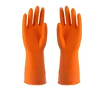 Extra Weld PS-106 Premium Orange Rubber Cleaning Gloves for Dish Washing, Gardening & Cleaning