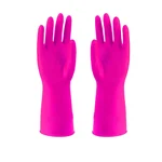 Extra Weld PS-105 Premium Pink Rubber Cleaning Gloves for Dish Washing, Gardening & Cleaning