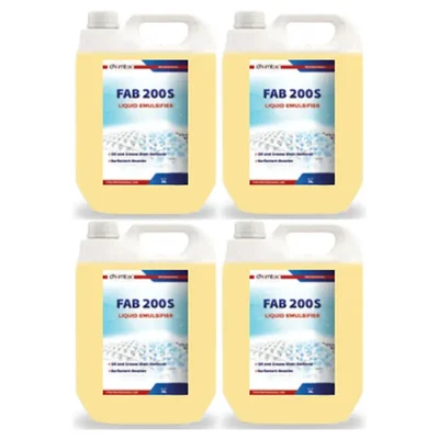 4 Pcs of Chemtex (5 Liter x 4 pcs) FAB 200 S Liquid Emulsifier
