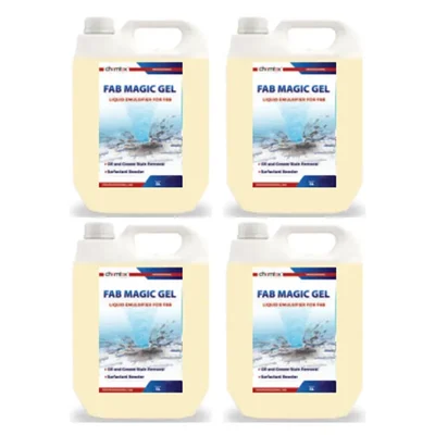 4 Pcs of Chemtex (5 Liter x 4 pcs) FAB MAGIC GEL Liquid Emulsifier for F&B