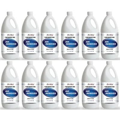 12 Pcs of Chemtex (1 Liter x 12 pcs) FAB MAGIC INK for Removing Ink Stain