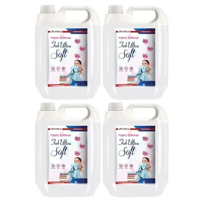 4 Pcs of Chemtex (5 Liter x 4 pcs) Fab Ultra Soft Fabric Softener