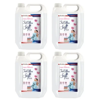 4 Pcs of Chemtex (5 Liter x 4 pcs) Fab Ultra Soft Plus Fabric Softener