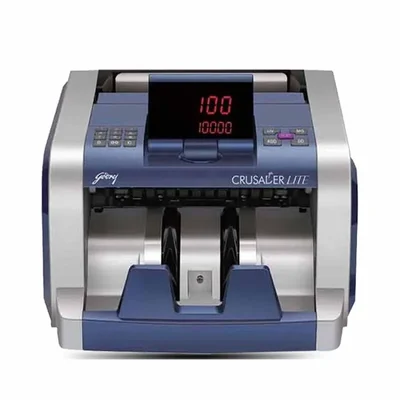 Godrej Crusader Lite Note Counter – UV & MG Detection, 1000 Notes/Min, With Large Hopper & Stacker