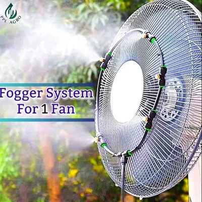 PPL Agro Fan Fogger Kit For 1 Fan 3 fogger with regulator (6 Month Warranty)